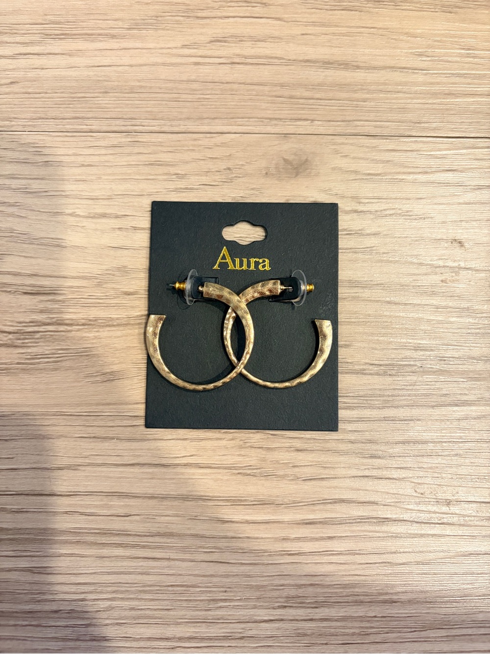 Aura Textured Hoop Earrings